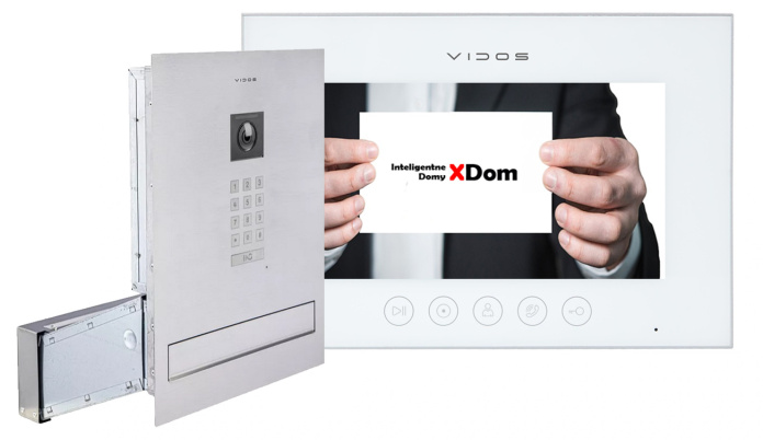 Zestaw wideodomofonu Wi-Fi Vidos skrzynka na listy S14D-SKM monitor M11W-X